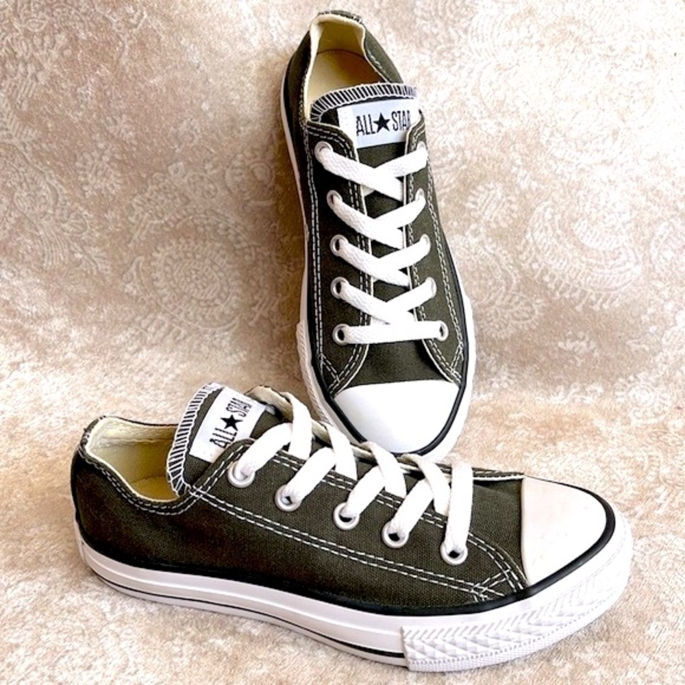 Brand New Converse Chuck Taylor All Star Lo Sneakers Lace Up Green Canvas